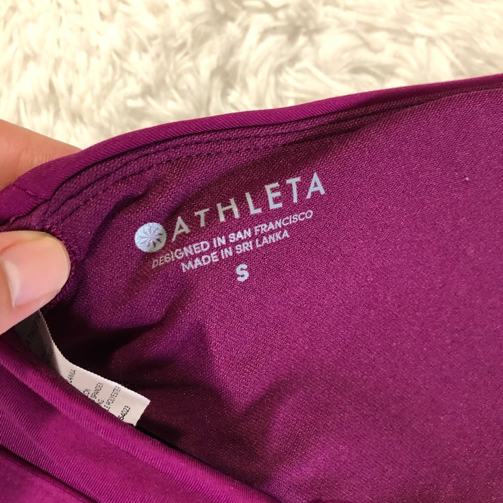 ATHLETA BIKINI HALTER TOPMAGENTA STRAPPY SZ SMALL - Picture 5 of 7